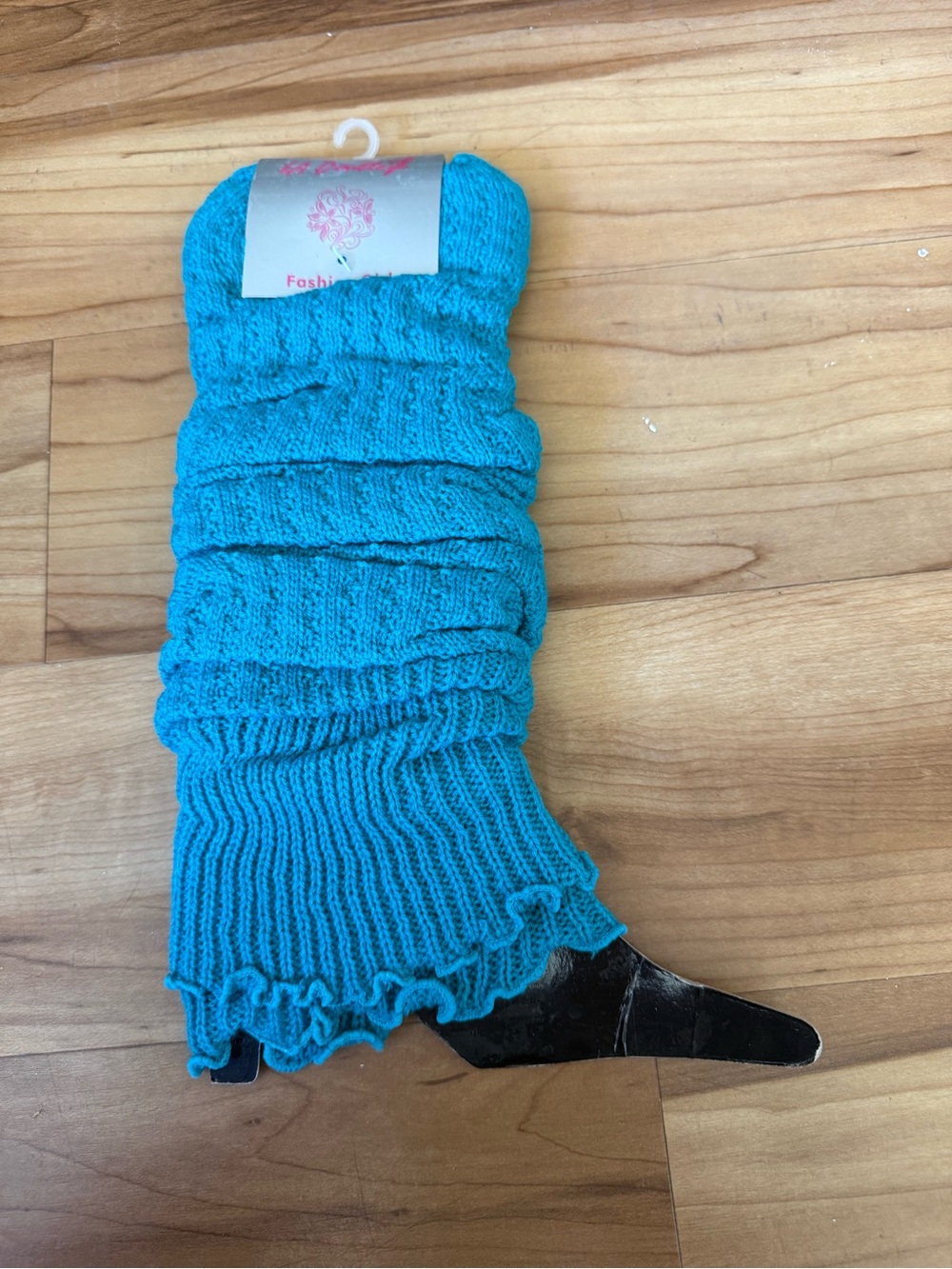 LA DoubleJ Turquoise Knit Leg Warmers